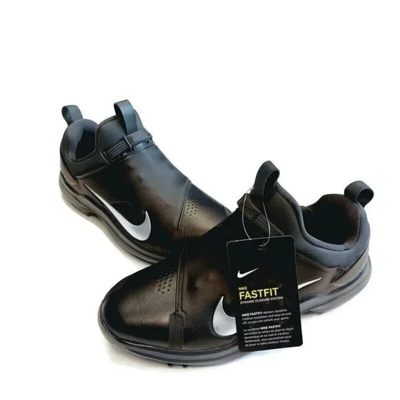 Nike Golf Tour Premier Golf Shoes Mens Size 7 AO2241-002 Black Silver Fastfit - Picture 4 of 8